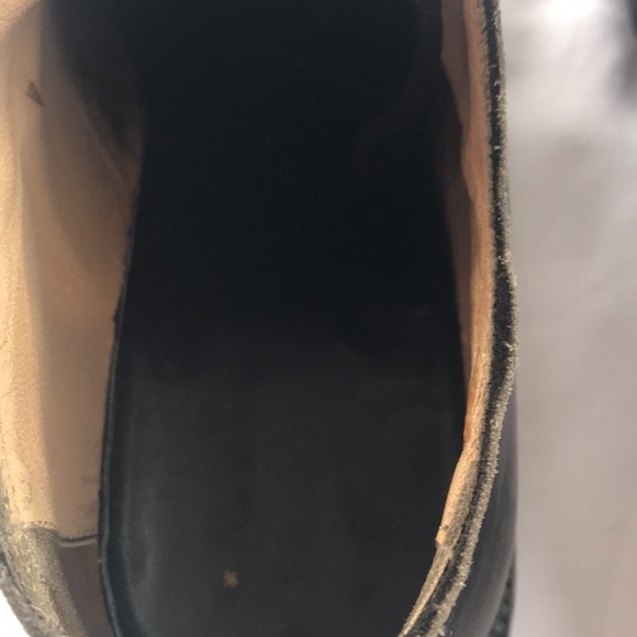 Italian made bought in Italy! Vintage black leather with gray Swede trim shoes - Picture 4 of 8